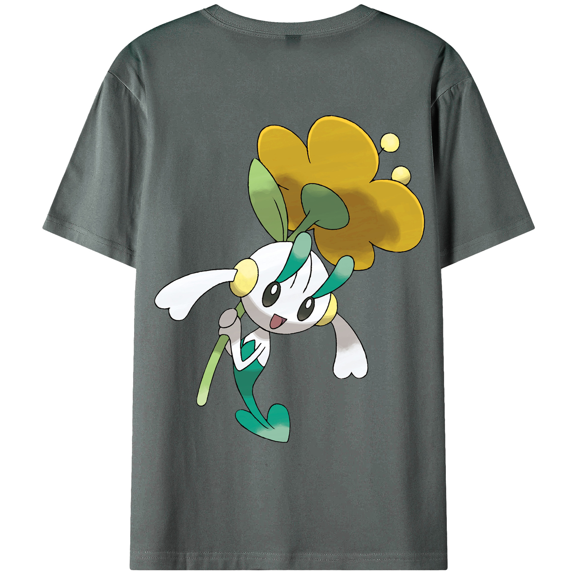（画像用） ポケットモンスター Pokémon 綿100％ メンズ半袖Tシャツ（バックプリント） 通気性